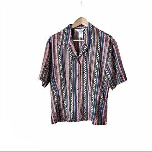 S.L.B Sunny Leigh Vintage silk button top